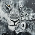 thumbnail image 2 of Hallowell, Britt 12x12 White Modern Wood Framed Museum Art Print Titled - Lioness, 2 of 4