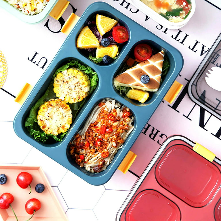 Adult Bento Box,Bento Lunch Box for Kids, 4 Compartments Leak