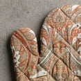 thumbnail image 2 of Maison d' Hermine Kashmir Paisley 100% Cotton Set of Oven Mitt (7.5 Inch by 13 Inch) and Pot Holder (8 Inch by 8 Inch) for BBQ | Cooking | Baking | Grilling | Microwave | Thanksgiving/Christmas…, 2 of 3