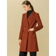 thumbnail image 2 of Abrigo De Invierno Medio Largo Con SolaY Doble BotonaduPaMujer Rojo ladrillo S, 2 of 6