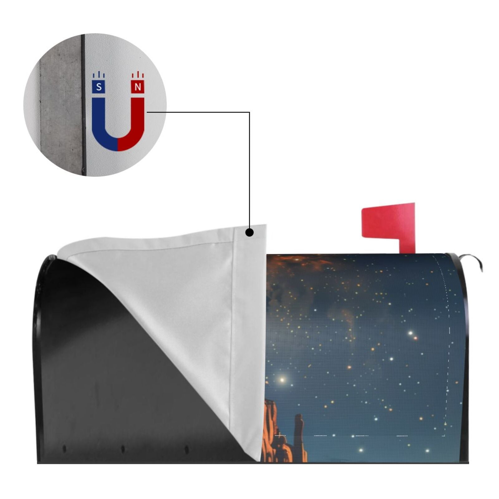 Kdxio Magnetic Mailbox Cover 21x18 in Mailbox Cover Outdoor Decoration Holiday Mailbox Covers for Home Garden Yard-21x18 in