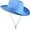 Blue, variant on Plain Felt Cowboy & Cowgirl Hat for Men, Women, and Teens | Western Studded Cowboy Hat in Adult Sizes
