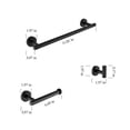 thumbnail image 6 of Matte Black Bathroom Hardware Set - 304 Stainless Steel Wall-Mounted Towel Bar, Toilet Paper Holder & Hook, Anti-Rust Organizer for Bathrooms, 6 of 6