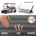 thumbnail image 5 of Bulopur Gray Waterproof Golf Cart Seat Covers Soft Golf Cart Seat Towel Blanket with 4 Front Pockets& Nonskid Bottom Fits for EZGO, Yamaha, Club Car and More 2 Person Seats Club Car, 5 of 8