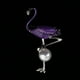 thumbnail image 2 of Bufanda elegante del Pin de la broche del animal del pájaro del flamenco con los accesorios del partido del encanto de la hebilla Púrpura Zulema Pin de broche del pájaro del flamenco, 2 of 7