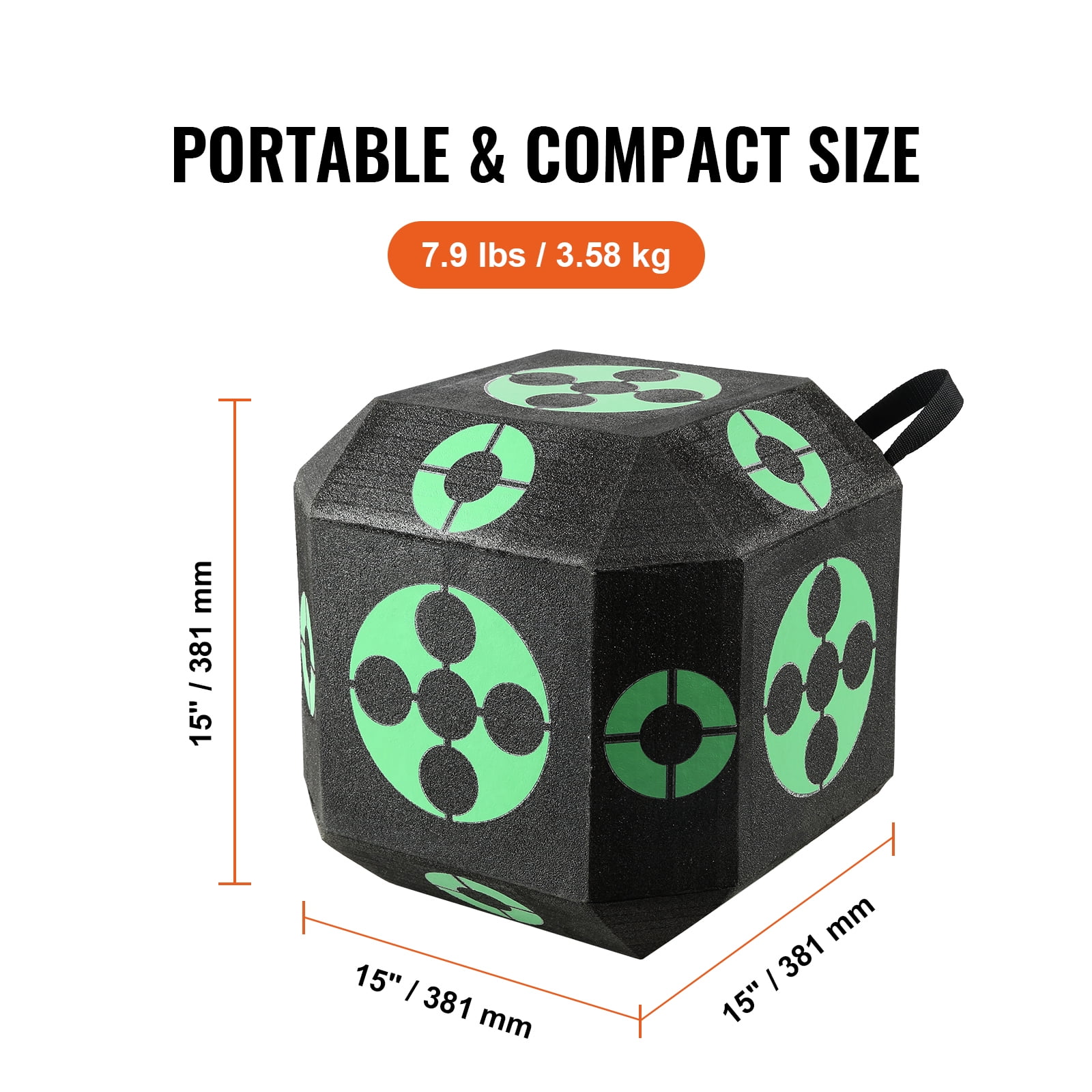 KFFKFF 15" x 15" Archery Target Foam Cube Target Outdoor Practice Shooting Bow