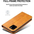 thumbnail image 5 of Compatible with iPhone 12 Case, iPhone 12 Pro Wallet Case with Card Holder, Leather Book Folding Folio Case with Kickstand  Closure flip Cover for iPhone 12/12 Pro 6.1 inch Khaki, 5 of 10