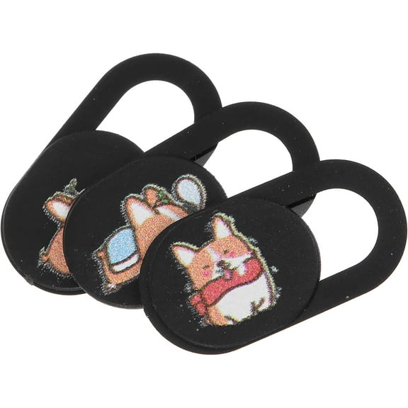 Christmas Web Camera Cover Set: 3pcs Dog Camera Cover Slide Winter Holiday Camera Privacy Covers for Smartphone Computer Protecting Your Visual Privacy