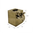 thumbnail image 5 of Funda para caja de pañuelos Decozen The Calla Lily de aluminio con acabado dorado, 5 of 5
