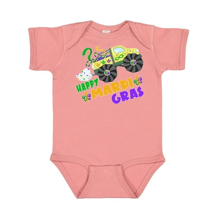 

Inktastic Happy Mardi Gras Monster Truck with Beads Gift Baby Boy or Baby Girl Bodysuit