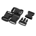 thumbnail image 1 of Unique Bargains Black Plastic Quick Release Buckle Clip (4 Pack), 1 of 2