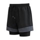 thumbnail image 1 of Men Swimwear Double-Layers Swim Trunks Swimming Shorts Quick Drying Beach Pants For Surfing Sunbathing Beachwear Black 3XL, 1 of 4
