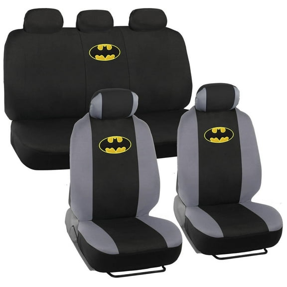 BDK Batman Car Seat Covers, Auto Interior Gift Full Set, Warner Brothers