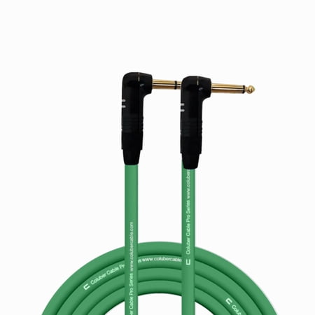 Coluber Cable Right Angle 1/4" TRS - Right Angle 1/4" TS Pro 3-Pin Connector