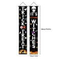thumbnail image 2 of Clearance Hangs under $5,Halloween Couplet Scary Atmosphere Skeleton Couple Halloween Decorations Hanging Flags, 2 of 2