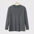thumbnail image 2 of ZIXKCGDSE Mens Shirt Casual Long Sleeves Crew Neck Pullover Tops Versatile Everyday Wear Size 3XL, 2 of 5