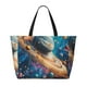 thumbnail image 2 of Fotbe Colorful Planet Universe Bolsa de Viaje para Playa - Resistente al Agua, Bolsa Tote de Gran Capacidad y Ligera con 7 Bolsillos para Mujeres y Hombres, 2 of 7