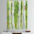 thumbnail image 2 of Designart 'Green Birch Forest' Traditional Canvas Artwork, 2 of 3