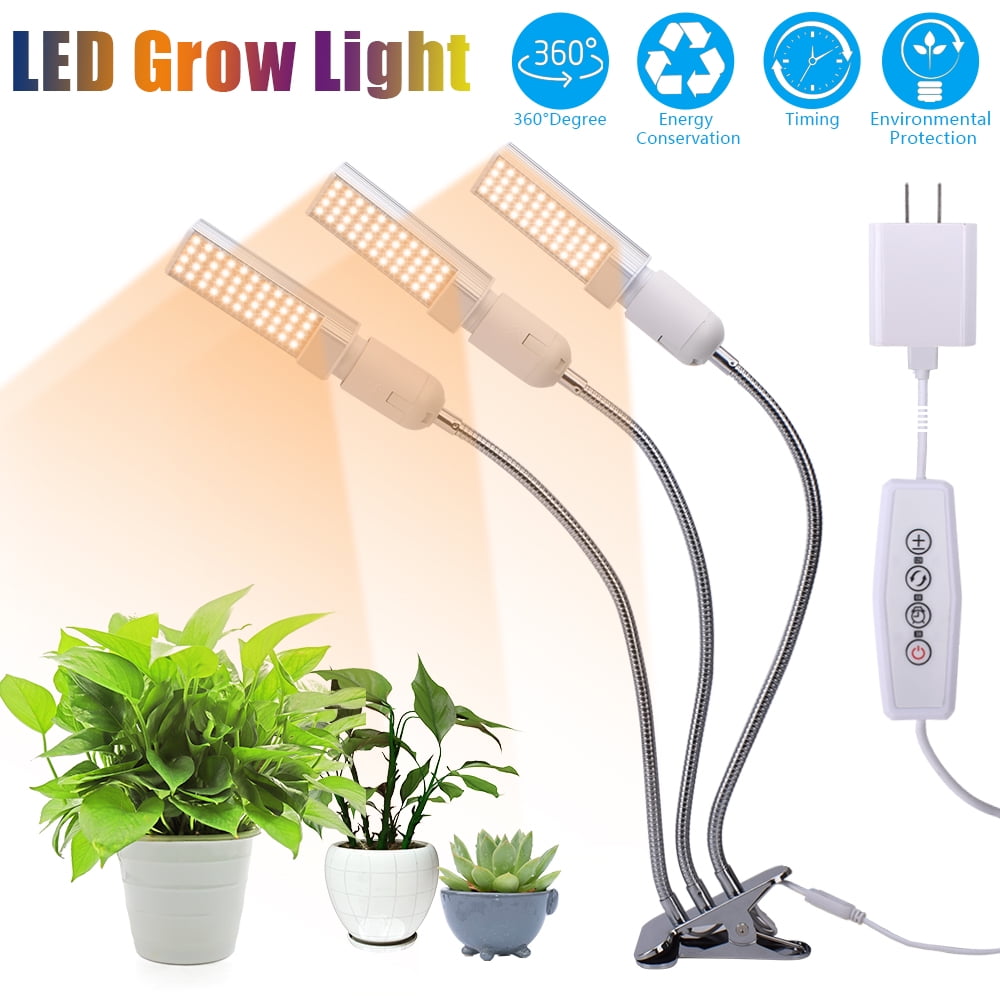 Private Jungle 60W 5V Dimmable Three-Head Flat Clip Corn Plant Light, Full-Spectrum Warm White 3000K/132LED, Silver Private Jungle 60W 5V Dimmable Three-Head Flat Clip Corn Plant Light, Full-Spectrum Warm White 3000K/132LED, Silver