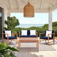 thumbnail image 2 of Safavieh Montez 4 Piece Outdoor Set with Accent Pillows, 2 of 13