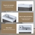 thumbnail image 6 of Noble House 18" Floating Bathroom Vanity, Eco Plywood Cabinet, Resin Sink, Soft-Close Door, Wall-Mounted, Plaid Grey Oak, 6 of 17