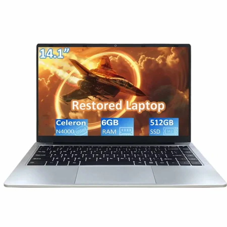 14.1" Laptop Intel Celeron N4000 CPU 6GB RAM 512GB Windows 11 Pro Work Laptop Back to School Essentials for Students