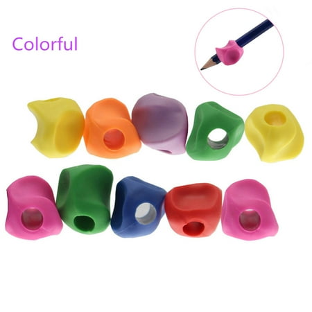10pcs Pencil Grips Gripper Writing Aids for Kids Handwriting to Help Hold Pencil Correct(Random
