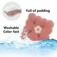 thumbnail image 3 of chaungfeng Plush Biscuit Cushion Decorative Cookie Floor Pillow 15.7in, Cute Flower Square Shaped Velvet Home Office Chair Cushion Non Slip Thickened Seating Cushions Butt Cushion, 3 of 7