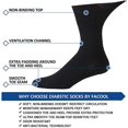 thumbnail image 2 of Goyoma Diabetic Socks Men's & Women Crew Style Physicians Approved Socks, 3/6/9/12 Pairs, Size 9-15 (Black), 2 of 8