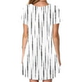 thumbnail image 2 of Pejock Women's Summer Casual Tshirt Dresses O Neck Short Sleeve Loose Dress Sundress with Pockets White C S (US Size: 4), 2 of 4