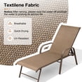 thumbnail image 5 of Crestlive Chaise Lounge Chair Outdoor with Armrests, 4PCS Pool Lounge Chairs, Aluminum 5-Positions Lounger (Brown), 5 of 6