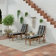 thumbnail image 3 of Jordan Manufacturing 74" x 22" Reeder Black Stripe Rectangular Outdoor Chaise Lounge Cushion with Ties and Hanger Loop, 3 of 13