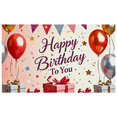 thumbnail image 2 of Glittery Happy Birthday To You Banner with Balloon Star Elements Backdrop for Birthday Party Photography Props Decorations Party Supplies, 2 of 7