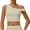 Apricot, variant on Longline Sports Bras for Women One Shoulder Workout Tank Tops with Built in Bra Supportive Low Impact Padded Wirefree Asymmetrical Butterluxe Yoga Cropped Bralette Apricot XL