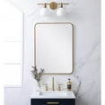 thumbnail image 2 of Soft corner metal rectangular mirror 24x32 inch in Brass, 2 of 5