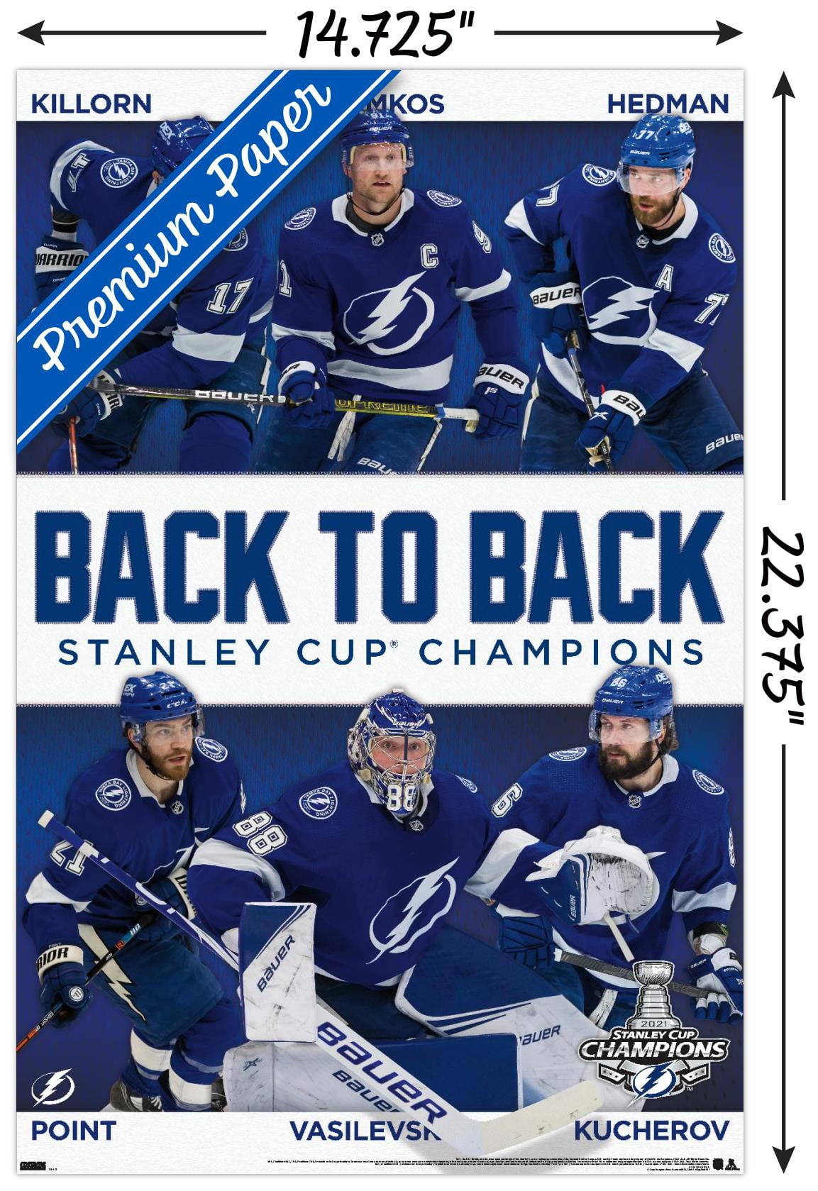 Stanley Cup 2021 League Champion Tampa Bay Lightning Playoff NHL National  Hockey League Sticker Vinyl Decal Laptop Water Bottle Car Scrapbook