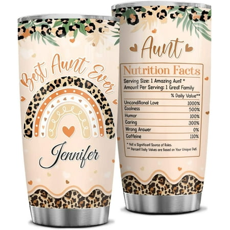 

Personalized Aunt Tumbler 20oz 30oz Auntie Gifts From Niece Nephew Aunts Tumblers Stainless Steel Insulated Coffee Travel Mug Cup Birthday Mothers Day Christmas Presents Gift