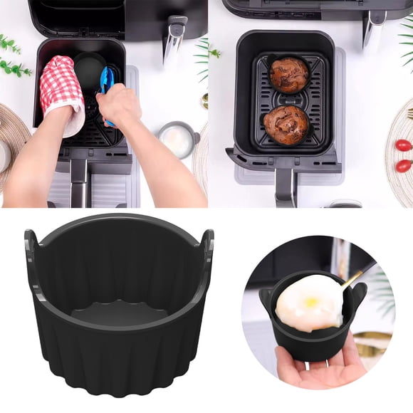 Bakeware Non Stick Silicone Round Egg Dish for Oven Dessert Baking Go To Bowl Suitable for Air Fryers Pans Ovens and Microwaves in Kitchen