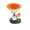 Ginger, variant on Mushroom Bird Feeder, Resin Bird Bath with Sitting Garden Gnome, Decorative Feeding Station for Outdoor Yard Patio, Weather Resistant Animal Statue for Lawn Ornament