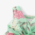thumbnail image 3 of PatPat Girls Summer Dress Toddler Girl Floral Dresses Chiffon Layered Princess Sundress, Green,4-5 Years, 3 of 6
