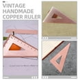 thumbnail image 2 of Zehuanyu Drafting Triangle Ruler Drafting Triangle Ruler  Metal Measure Ruler Drafting Triangle for Student, 2 of 8