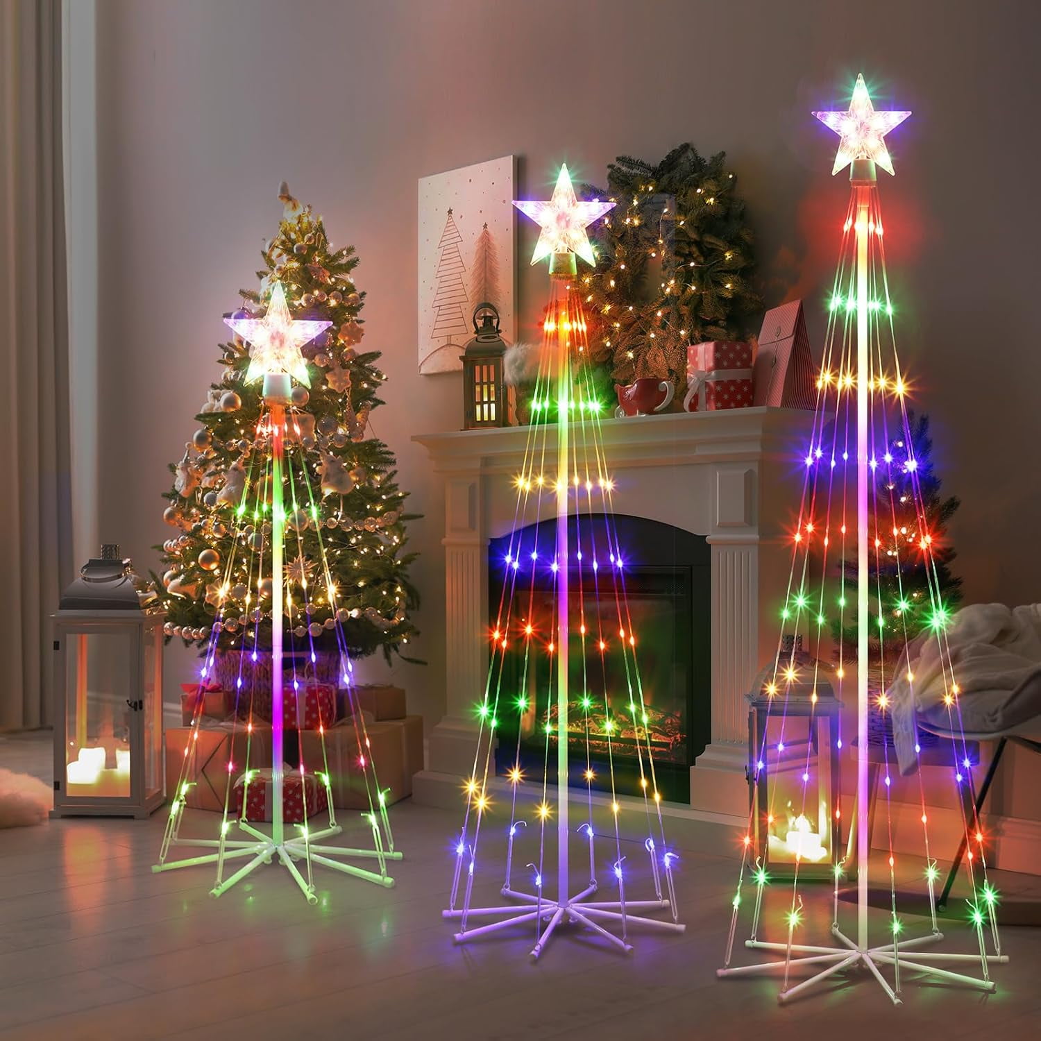 Oumilen- Solar Candy String Lights - Outdoor Decoration- Holiday Christmas & Parties - Waterproof - 10-in-1