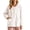 Beige, variant on Womens Plush Fleece Cardigan Button Down 3D Floral Textured Warm Lounge Outerwear
