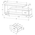 thumbnail image 4 of Monarch Specialties 60 Inch Modern Art Deco TV Stand with 1 Drawer, 4 of 5