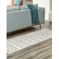 thumbnail image 3 of Rugs.com Moroccan Trellis Collection Rug – 6 Ft Runner Ivory And Gray Medium Rug Perfect For Hallways, Entryways, 3 of 7