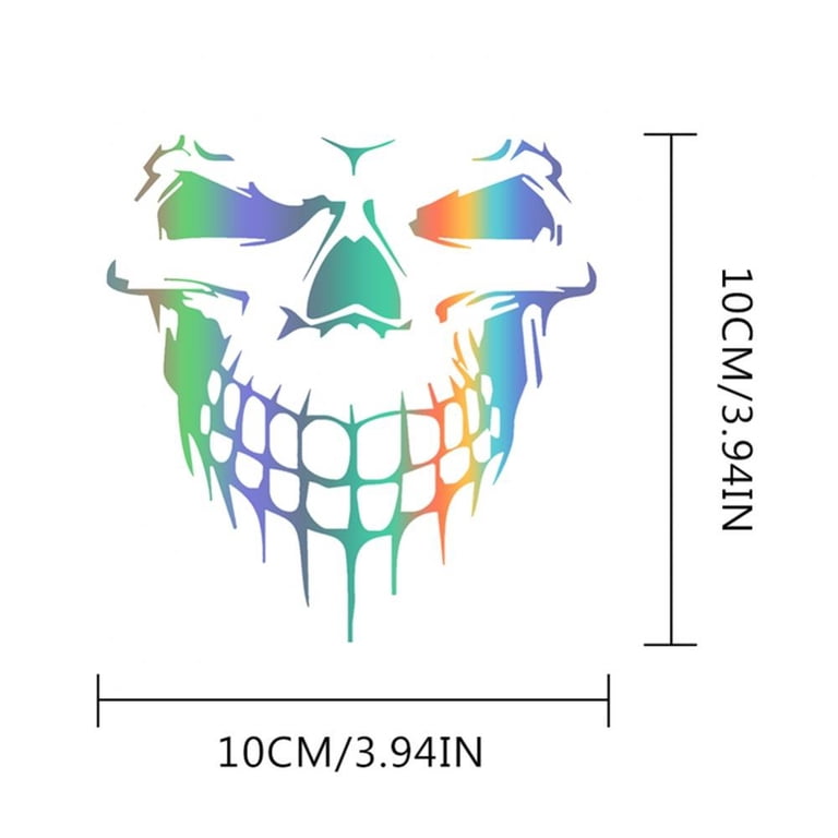 BCSMMCAR Skull Skeleton Vinyl Decal – Hood Side Door Sticker For Car Truck SUV