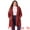 Dark Red, variant on DARING DIVA Women's Plus Size Single Breasted Detachable Hooded Overcoat 3X Grey