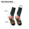 thumbnail image 2 of Naloa Abstract Peacock Painting Kids Socks Unisex Kids and Toddlers' Crew Socks, ,1 Pairs, 2 of 5