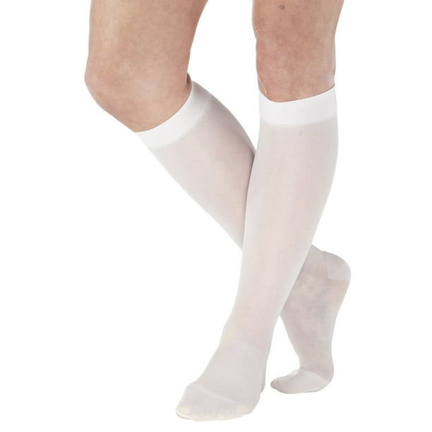 Made in USA Sheer Compression Socks for Women Circulation 1520 mmHg Lightweight Long