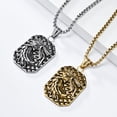 thumbnail image 4 of Retro Chinese style dragon-shaped 14K Yellow Gold necklace niche personality men's zodiac year dragon head pendant sweater chain, 4 of 7
